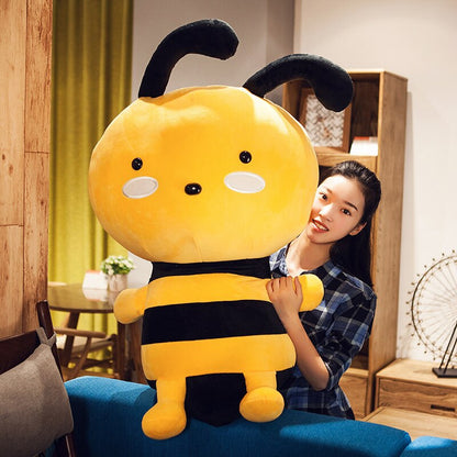 Kawaii Bee Honeybee Apis Insect Plush Toy Triver Stuffed Animals Doll Baby Kids Children Sleeping Toys Birthday Gift Home Decor