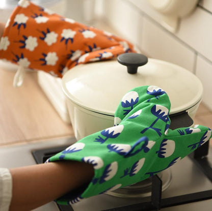 Kitchen Baking Printed Anti-scalding Gloves