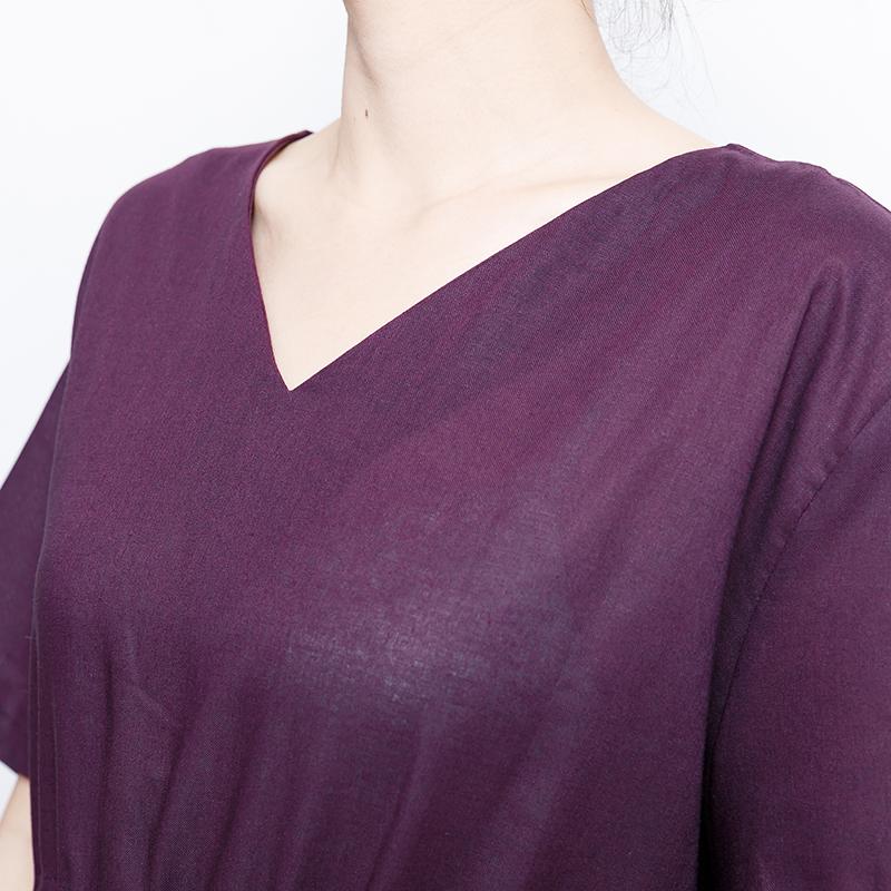 Lacing And Drawstring Solid Color Dress