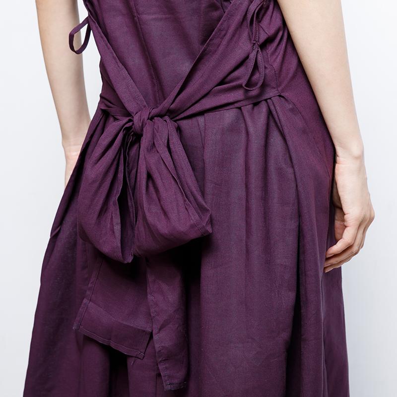 Lacing And Drawstring Solid Color Dress