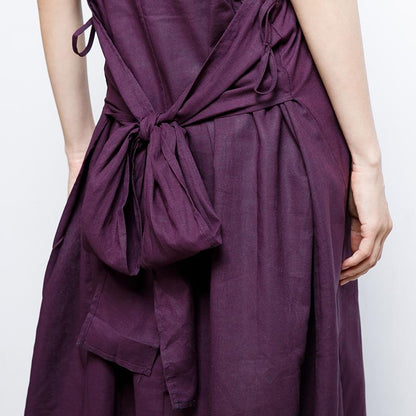Lacing And Drawstring Solid Color Dress