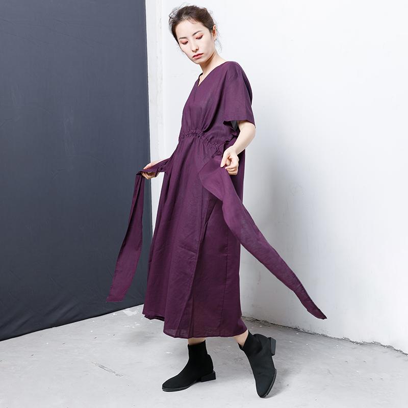 Lacing And Drawstring Solid Color Dress