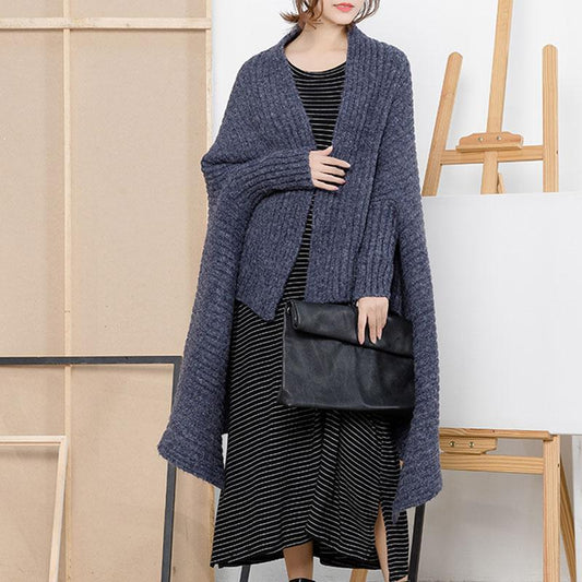 Lady Long Designed Cloak Cardigan Sweater