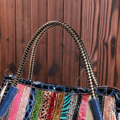 Lady's Fashion Western Style Colorful Handbag