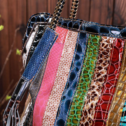 Lady's Fashion Western Style Colorful Handbag