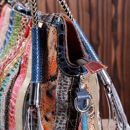 Lady's Fashion Western Style Colorful Handbag