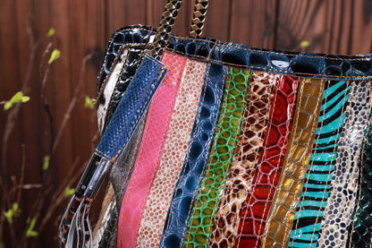 Lady's Fashion Western Style Colorful Handbag