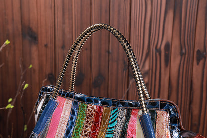 Lady's Fashion Western Style Colorful Handbag