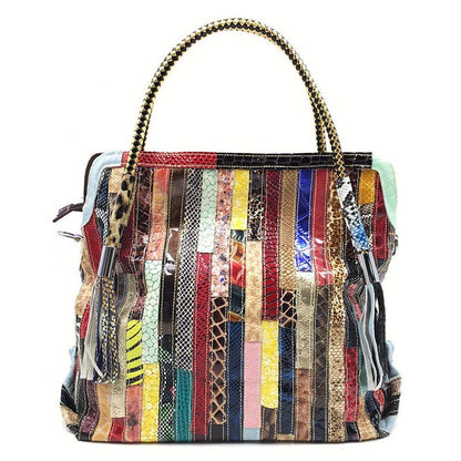 Lady's Fashion Western Style Colorful Handbag