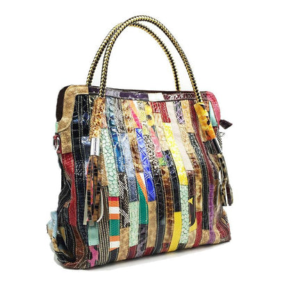 Lady's Fashion Western Style Colorful Handbag