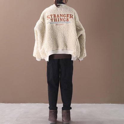 Lamb Wool Casual Zip Thermal Short Coat