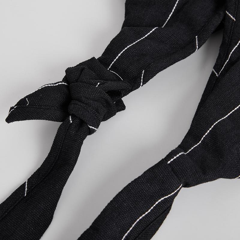 Large Capacity Black Stripe Durable Shoulder Bag