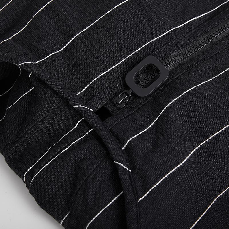 Large Capacity Black Stripe Durable Shoulder Bag