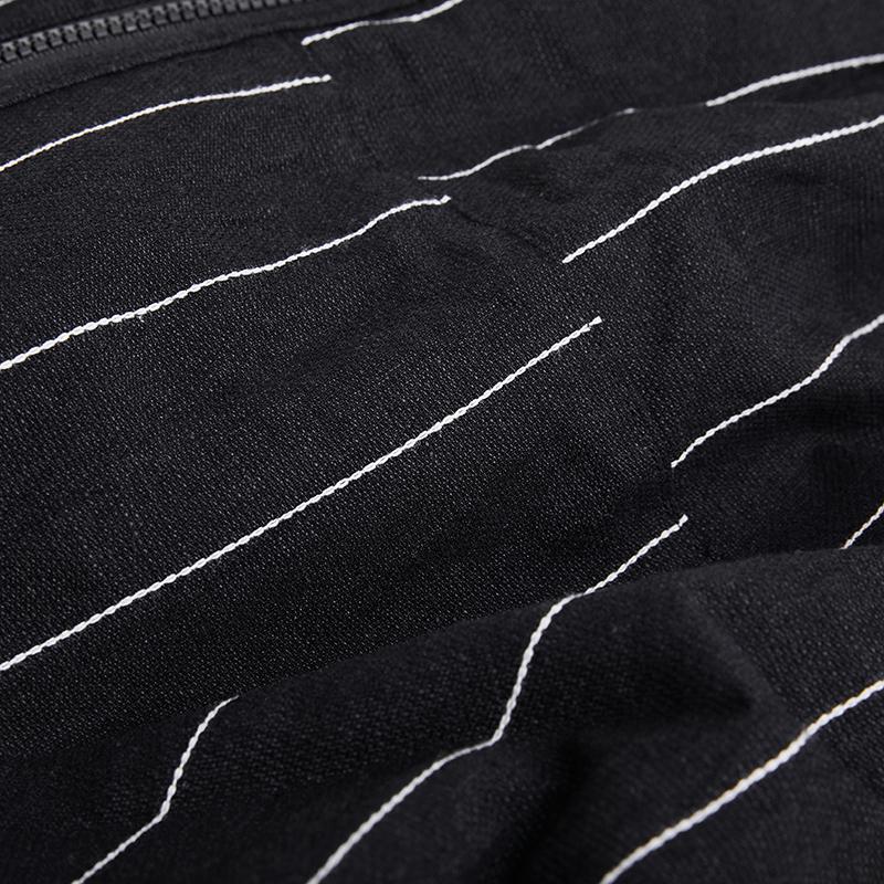 Large Capacity Black Stripe Durable Shoulder Bag