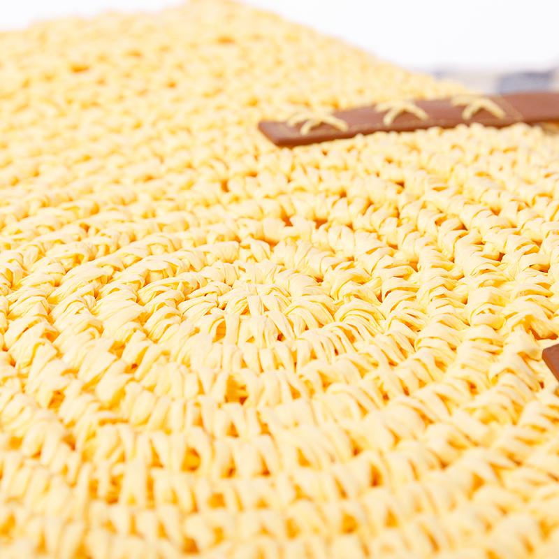 Large Capacity Seaside Round Hand-Knitted Shoulder Bag