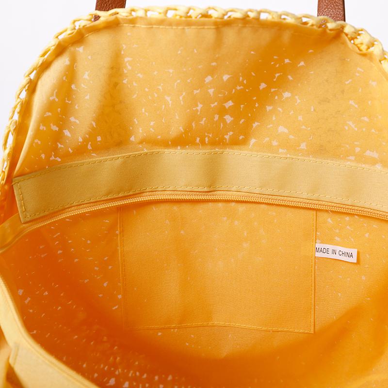 Large Capacity Seaside Round Hand-Knitted Shoulder Bag