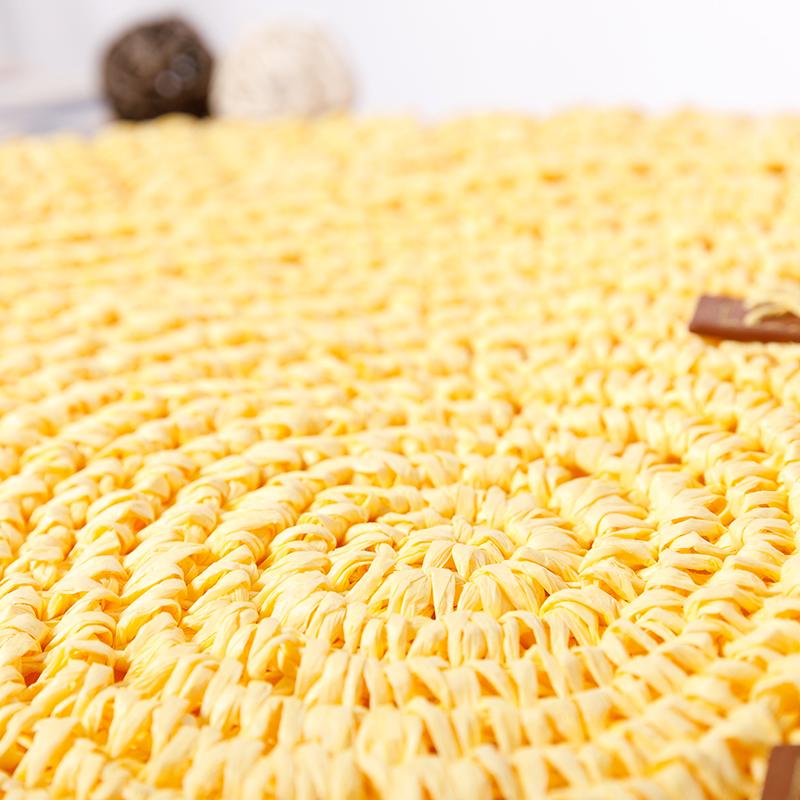 Large Capacity Seaside Round Hand-Knitted Shoulder Bag