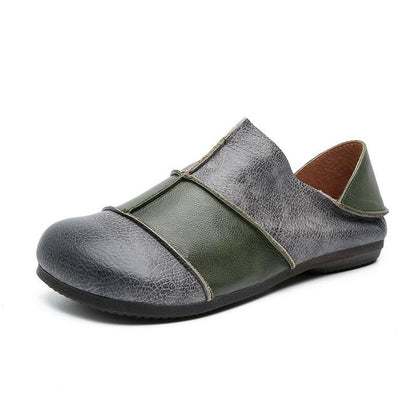 Leather Soft Bottom Casual Flat Women's Shoes