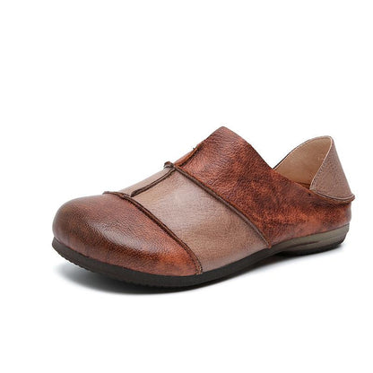 Leather Soft Bottom Casual Flat Women's Shoes