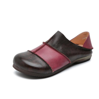 Leather Soft Bottom Casual Flat Women's Shoes