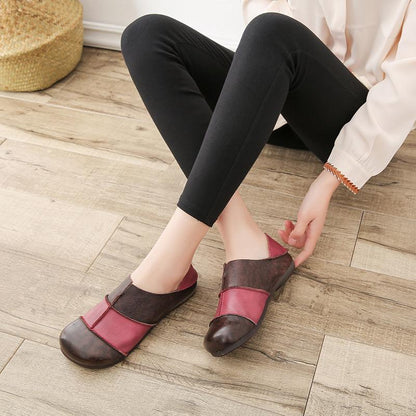 Leather Soft Bottom Casual Flat Women's Shoes