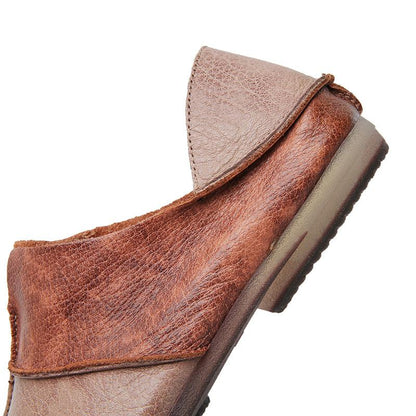 Leather Soft Bottom Casual Flat Women's Shoes