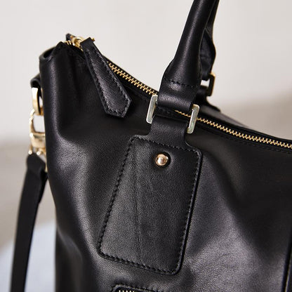 Leather Solid Fashion Zipper Shoulder Bag