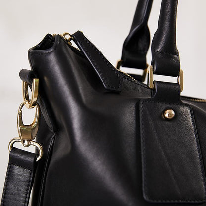Leather Solid Fashion Zipper Shoulder Bag