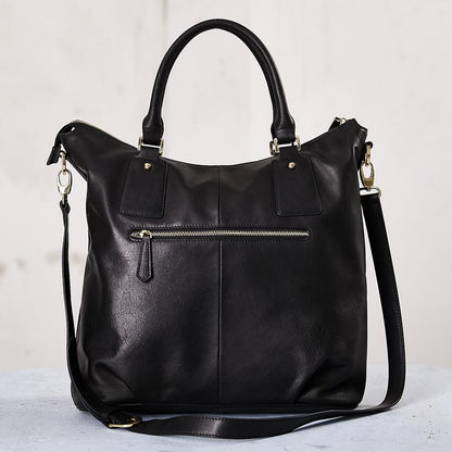 Leather Solid Fashion Zipper Shoulder Bag