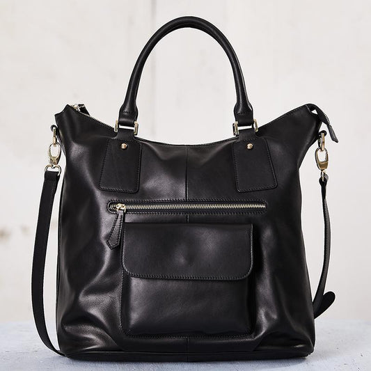 Leather Solid Fashion Zipper Shoulder Bag