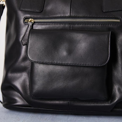 Leather Solid Fashion Zipper Shoulder Bag