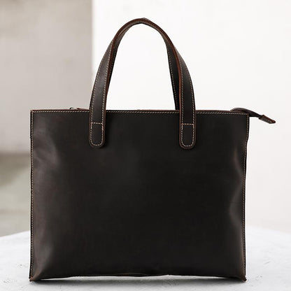 Leather Solid Retro Square Tote Bags
