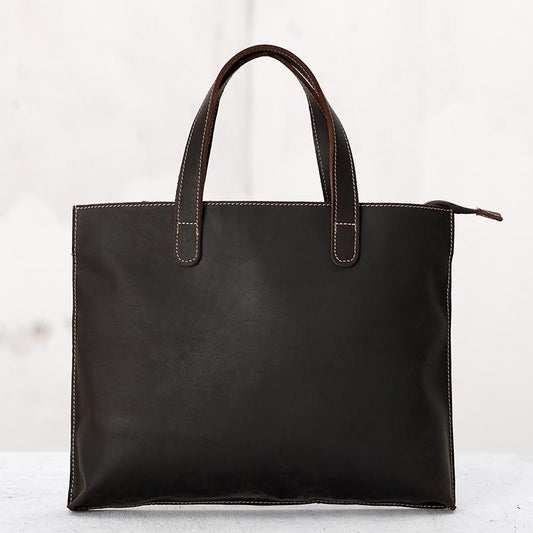 Leather Solid Retro Square Tote Bags
