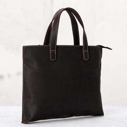 Leather Solid Retro Square Tote Bags