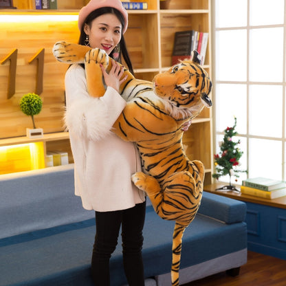 Length including tail Big Tiger  Plush Toy Soft Stuffed Animals Simulation White Tiger Jaguar Doll Children Kids Birthday Gift