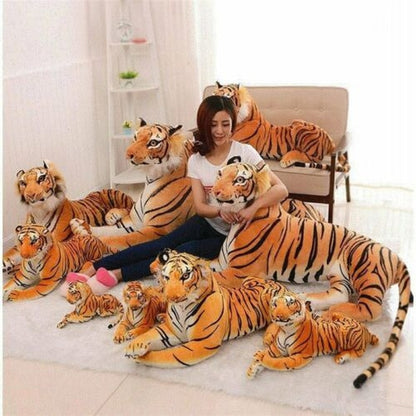 Length including tail Tiger Plush Toy Simulation Tiger Soft Animal Tiger Plush Pillow Toy Doll Kids Gift Stuffed Animals