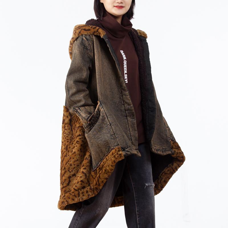 Women Autumn Winter Black Denim Pants