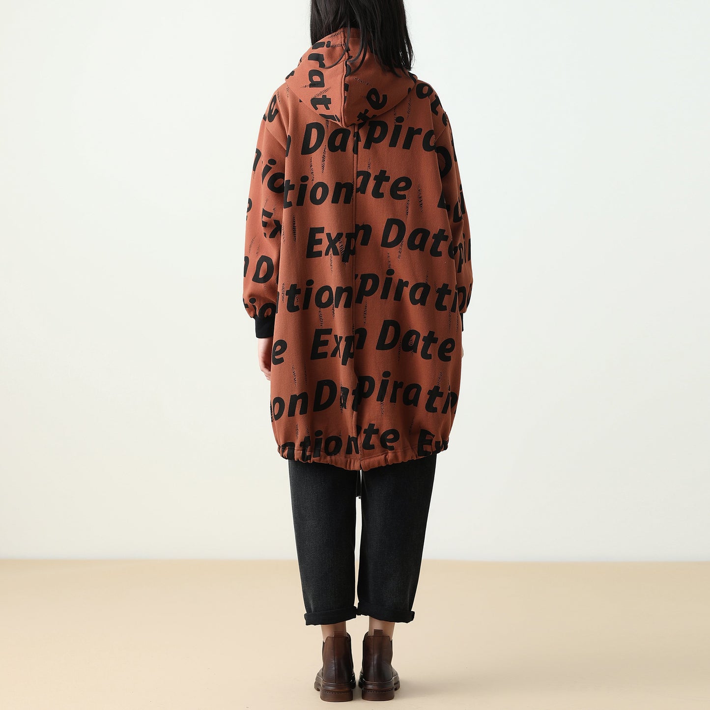 Letter Coat Beige Sweater Or Jeans