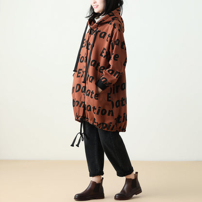 Letter Coat Beige Sweater Or Jeans