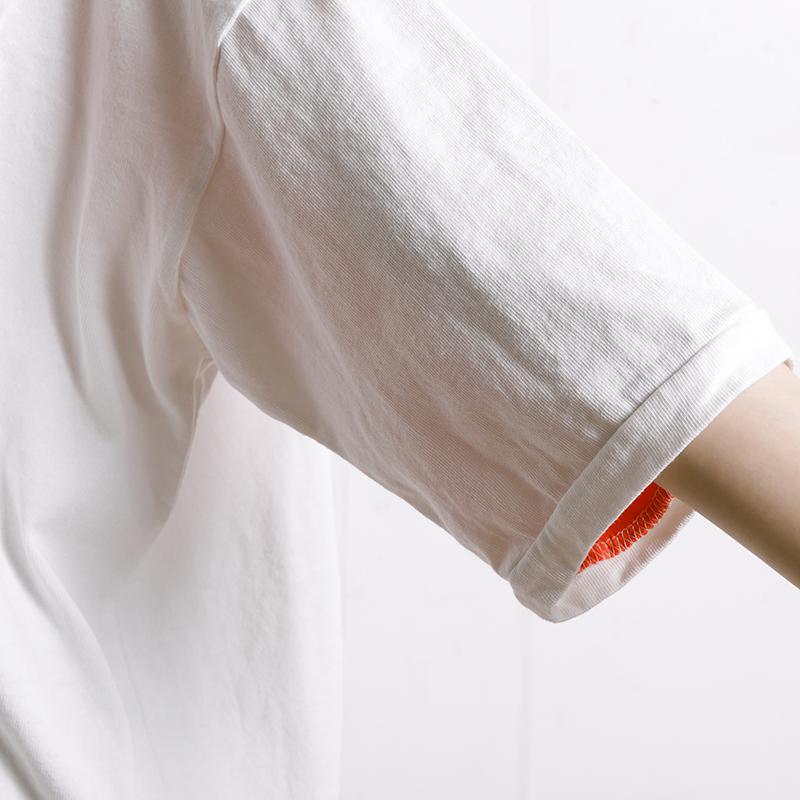 Letter Embroidery And Appliques Casual T-Shirt