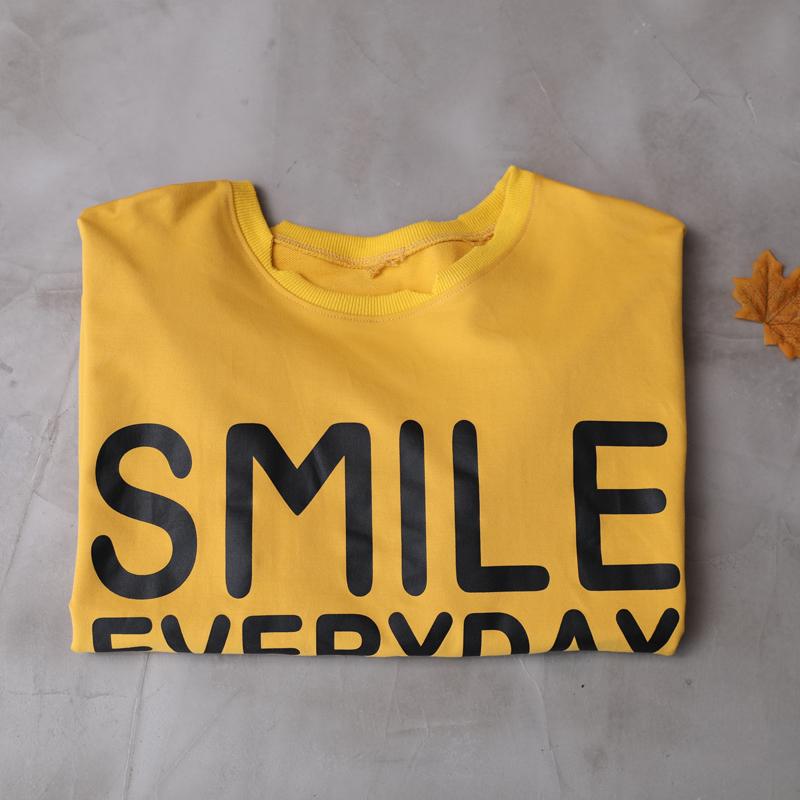 Letter Printed Long Sleeve Loose Sweatshirt