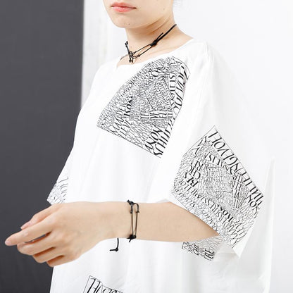 Letter Square Printed Pleated Midi Dress