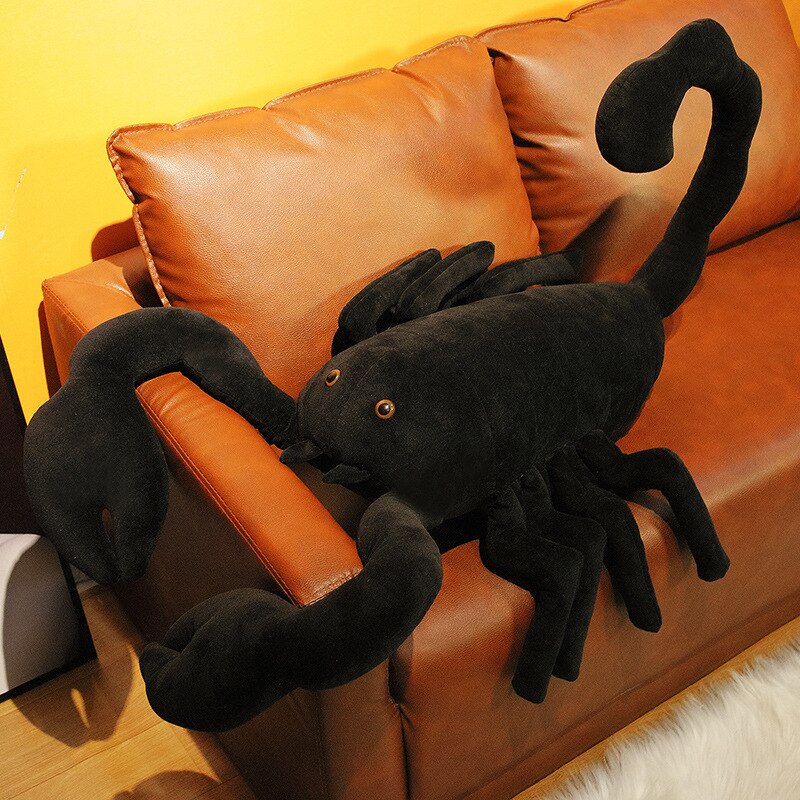 Lifelike Big Size Black Scorpion Plush Toys Simulation Pet Animal Creative Dolls Stuffed Toys for Christmas Birthday