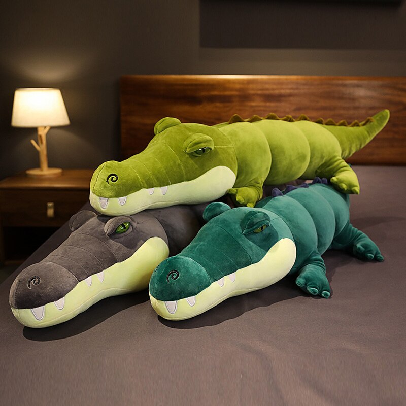Lifelike Crocodile Plush Toy Stuffed Simulation Alligator Doll Kids Toys Room Sofa Decor Soft Ocean Animals Plush Pillow