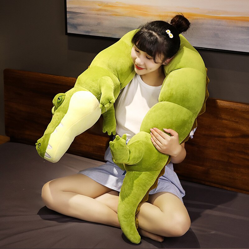 Lifelike Crocodile Plush Toy Stuffed Simulation Alligator Doll Kids Toys Room Sofa Decor Soft Ocean Animals Plush Pillow
