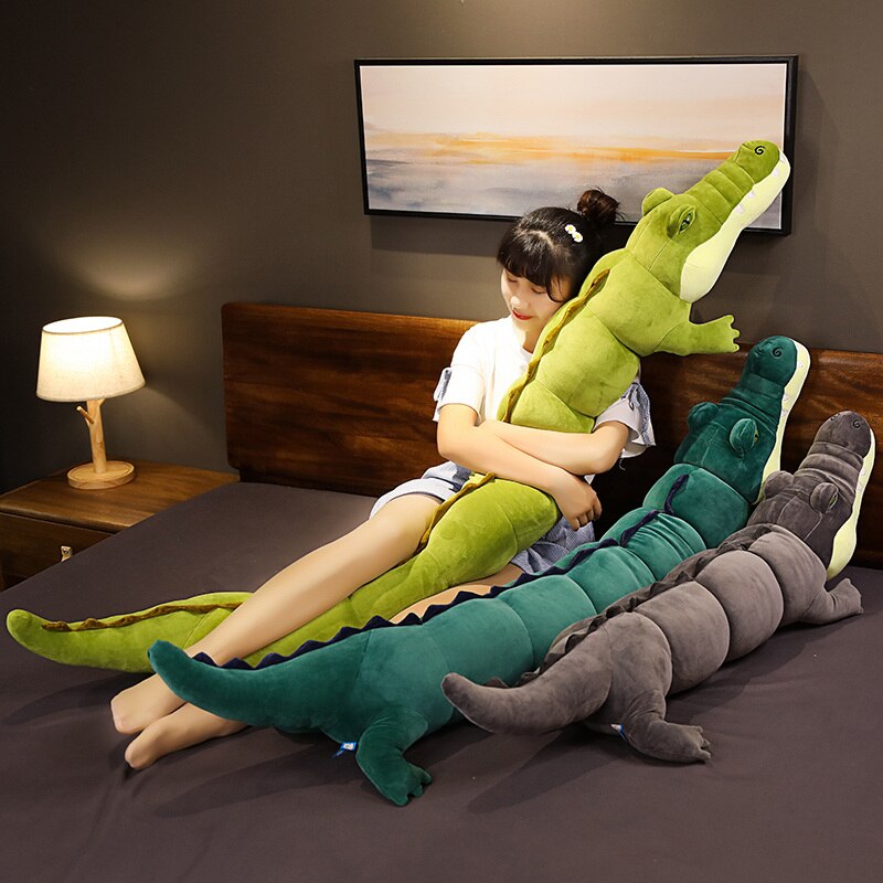 Lifelike Crocodile Plush Toy Stuffed Simulation Alligator Doll Kids Toys Room Sofa Decor Soft Ocean Animals Plush Pillow