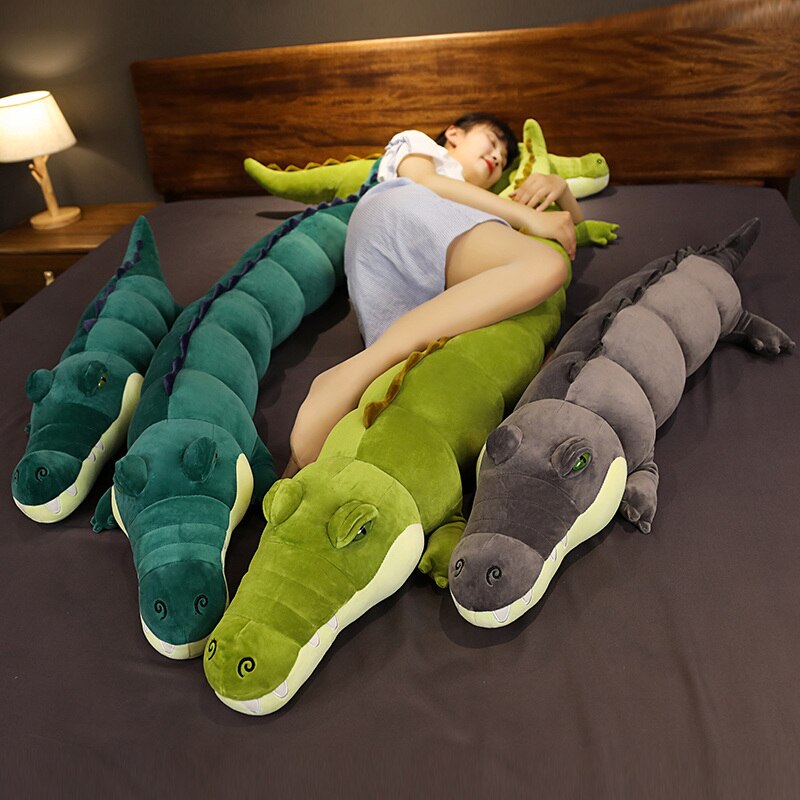 Lifelike Crocodile Plush Toy Stuffed Simulation Alligator Doll Kids Toys Room Sofa Decor Soft Ocean Animals Plush Pillow