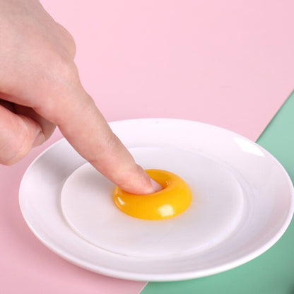 Lifelike / Imitation Egg Children's Soft Plastic Stretch Toy/ Poached Egg Kneading Music/ Fried Egg Children's Decompression Toy