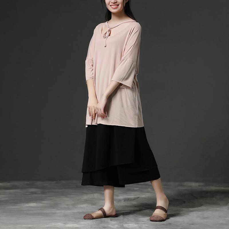 Light Pink Casual Summer Women Pullover Shirt