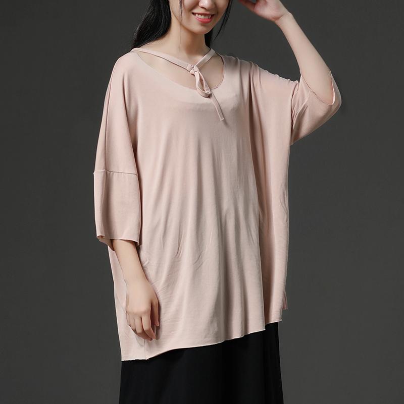 Light Pink Casual Summer Women Pullover Shirt